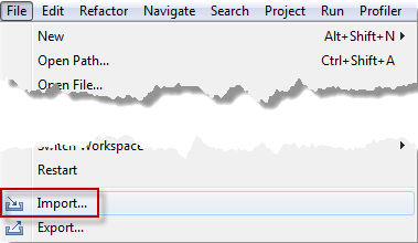 Eclipse File Import